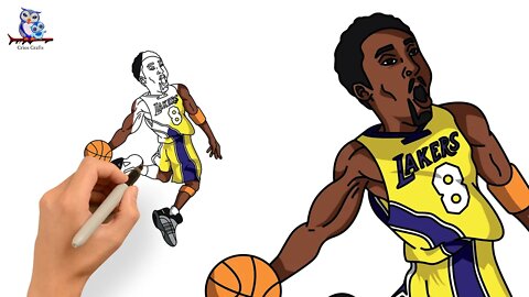 How to Draw Kobe Bryant Black Mamba Lakers - Art Tutorial