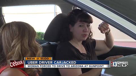 Uber driver says she was carjacked at gunpoint in North Las Vegas, ends in Arizona