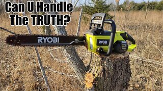 Ryobi 40-Volt 18" Chainsaw Review Model RY40508 | Faster Than Milwaukee Saw! | RYOBI's G.O.A.T.