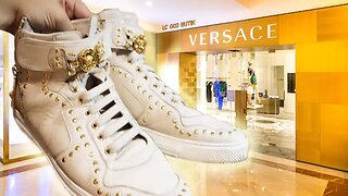 BUYING $1000 SHOES AT THE VERSACE STORE!!