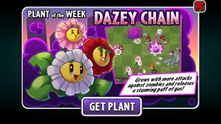 Plants vs Zombies 2 - Epic Quest - Seedium Plant Showcase - Dazey Chain - April 2022
