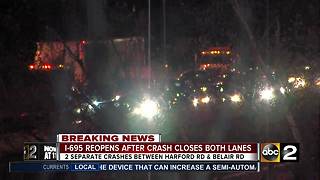 Two separate crashes causing major traffic jam on I-695