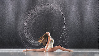 Salute Leotard Photo Shoot in a Rain Room | Whitney Bjerken