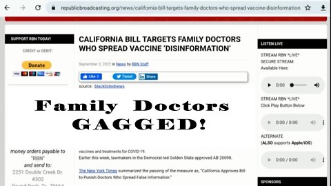The State Cannot Possibly Be Wrong In California, Doctors Cannot Speak Against The Narrative.