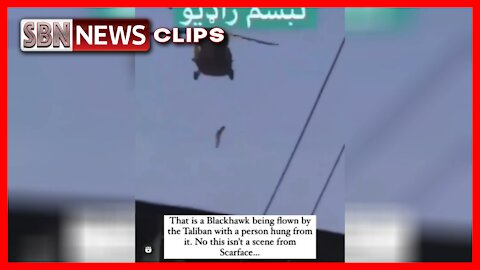 Taliban Are Hanging a Person, Presumably an American Interpreter or Siv, From a Black Hawk Helicopter. - 3323