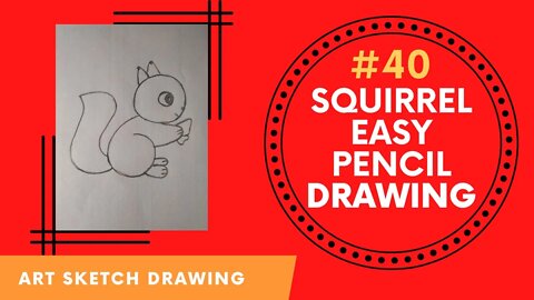 How to Draw Squirrel with Numbers ll Squirrel Pencil Drawing Easy with Numbers 0 and 6