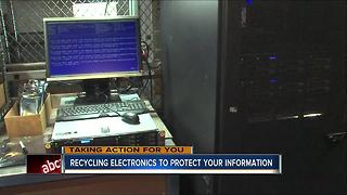 Recycling electronics to protect your information