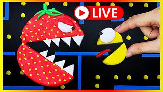 🔴 LIVE: Crazy Strawberry Pacman Monster Attack - Best Of Pacman Arcade Game | Pacman Masters 🍓👾🕹️