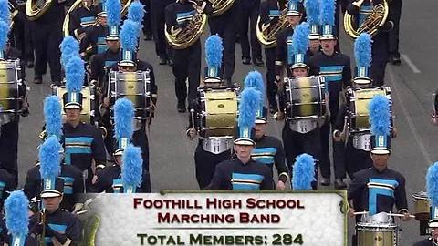 Foothill Marching Band in the Rose Parade