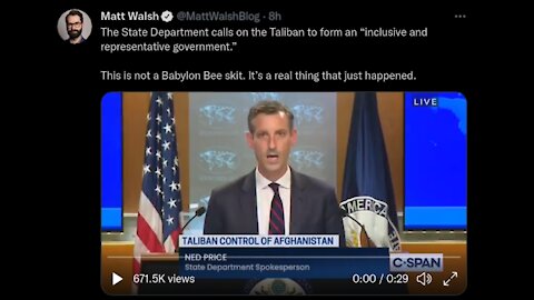 State Department Calls On The Taliban | This Is NOT Satire! | 432hz [hd 720p]