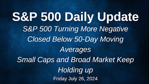 S&P 500 Daily Market Update for Friday July 26, 2024