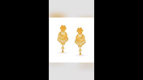 gold chandbali earrings design #