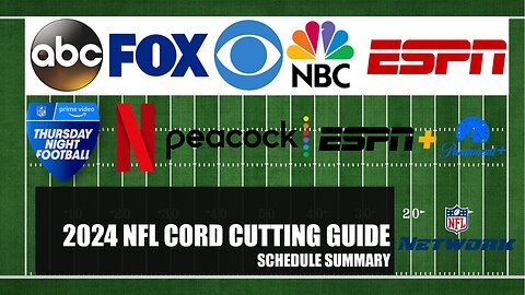 2024 NFL Cord Cutting Guide-2024 NFL Regular Season Schedule Summary & Analysis