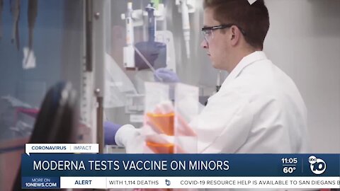 Moderna begins COVID-19 vaccine trial on minors