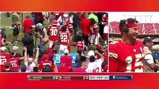 Patrick Mahomes reacts to Dicaprio Bootle INT in real time #nfl #kansascitychiefs #patrickmahomes