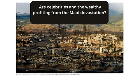 Are celebrities and the wealthy profiting from the Maui devastation?