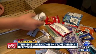 Broomfield teen makes care packages for service members