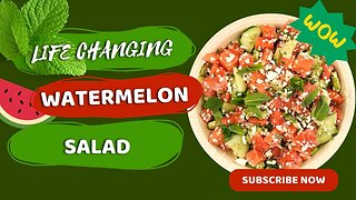 Refreshing Summer Salad Recipe: Watermelon Feta Cheese Salad with a Zesty Twist! #summer #fresh
