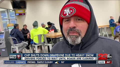 Grapevine remains closed due to snow storm, many calling CHP and Caltrans officials heroes