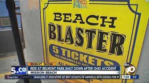 Belmont Park ride closed after Ohio accident