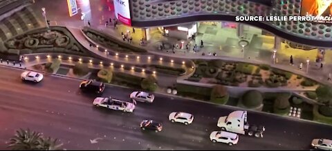 Celebrations on Las Vegas Strip after Biden projected winner