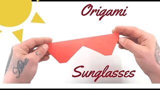 Origami easy paper sunglasses with Ski