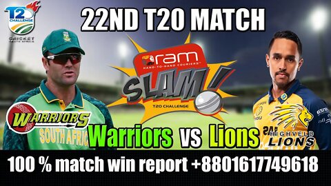 LIVE : WAR vs LION , Warriors vs Lions Live , CSA t20 live streaming , csa t20 live