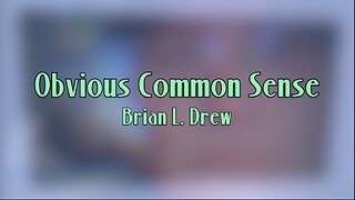 Obvious Common Sense - Brian L Drew