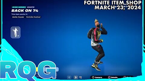 "NEW" BACK ON 74 ICON EMOTE IS HERE! FORTNITE ITEM SHOP (March 23, 2024)