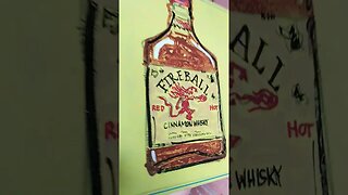 Fireball Whisky #art #painting #mister8 #outsiderart