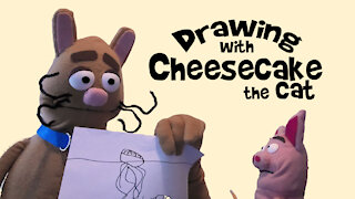 Drawing with Cheesecake the Cat and Friend 2