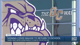 Parents asked to sign COVID-19 waivers before kids return to school