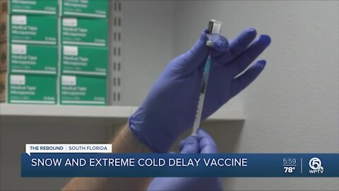 Wintry weather delays COVID-19 vaccine shipments to Florida