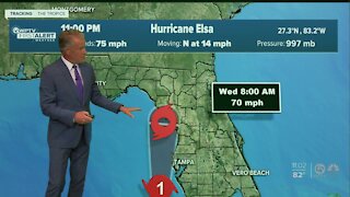 Elsa strengthens back into a Category 1 hurricane