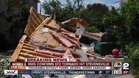 NWS confirms EF2 Tornado, Thousands without power