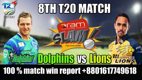 Dolphins vs Lions Live , 8th Match Live , CSA t20 challenge live streaming , CSA t20 Live