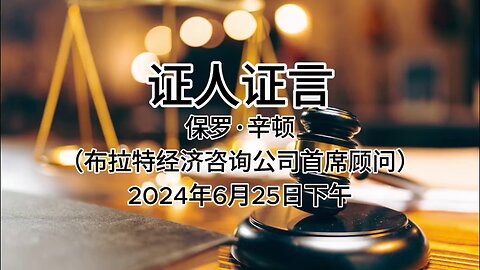 证人证言 EP60｜2024年6月25日下午检方第33位证人保罗·辛顿，布拉特经济自存公司首席顾问｜第一部分｜AI音频笔录中文朗 #证人证言 MILESTRIAL #中共头号敌人 灭共者 郭文贵 MilesGuo NFSC 新中国联邦