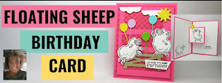 Floating Pop Up Sheep Birthday card