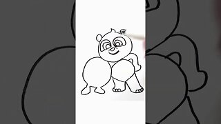 How to draw and paint Panda and Krash in a fun and easy way #shorts