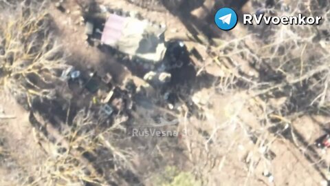 Russian TOS-1A and MLRS hit Ukrainian trenches