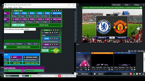 VMIX. Full FOOTBAL graphics with GT TITLE DESIGNER - VMIX Title Controller