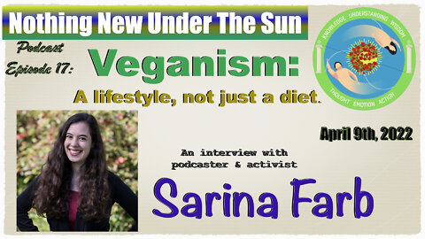 Nothing New Under The Sun Podcast 17 : Veganism: A lifestyle, not just a diet.