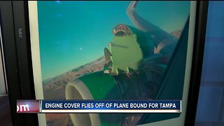Frontier flight bound for Tampa forced to return to Las Vegas airport after engine cover rips off