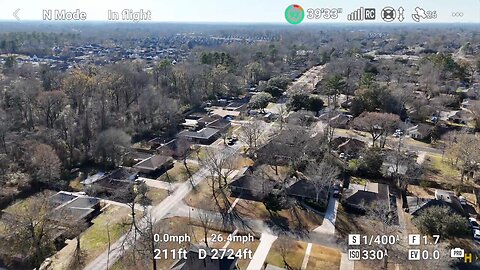 DJI Air 3 Out Southwest from Shenandoah in Baton Rouge