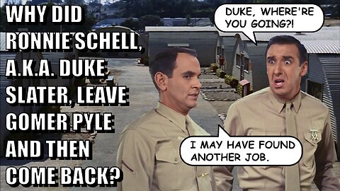 What caused Ronnie Schell to leave Gomer Pyle