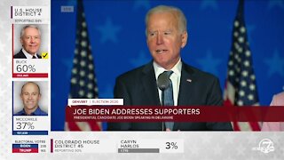 Joe Biden addresses supporters