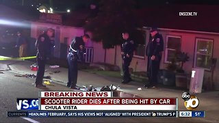 Scooter rider dies after being hit by car in Chula Vista