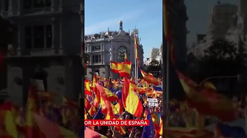 🇪🇸 Himno de España en el Mitin contra la amnistía en la Plaza de Cibeles, Madrid