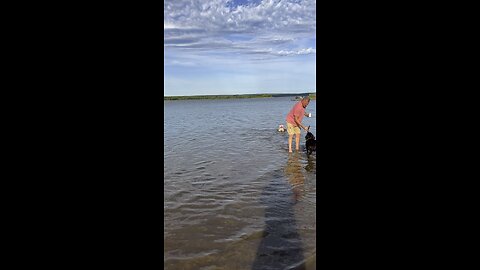 We decided to take ￼Kaiann to the lake! ￼