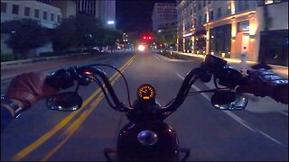 Night Ride (Pure Sound) | Harley Davidson Sportster Iron 1200 Raw Exhaust (ASMR GoPro 4K POV)